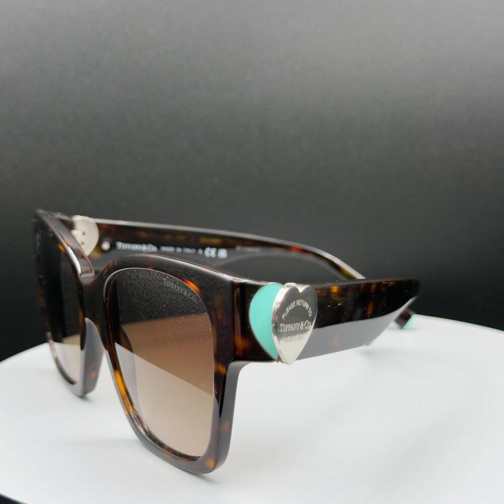 Tiffany & Co TF 4216 8015/3B Havana Brown Sunglasses Gradient 54 18 135 READ - Picture 2 of 15